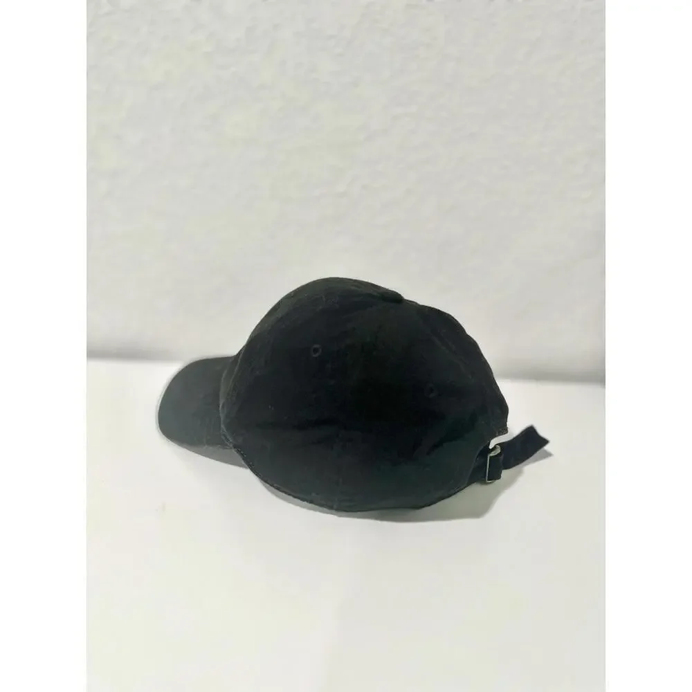 Black Solid Baseball Cap Hat Buckle Back Unisex
